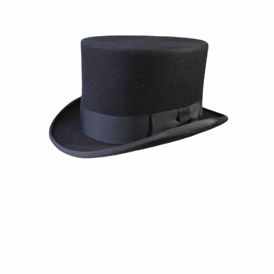 Christys' Black top hat wool felt