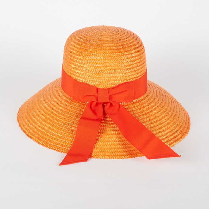 Orange Straw Hat