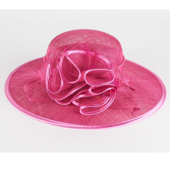 Sparkling rose fascinator with rosette