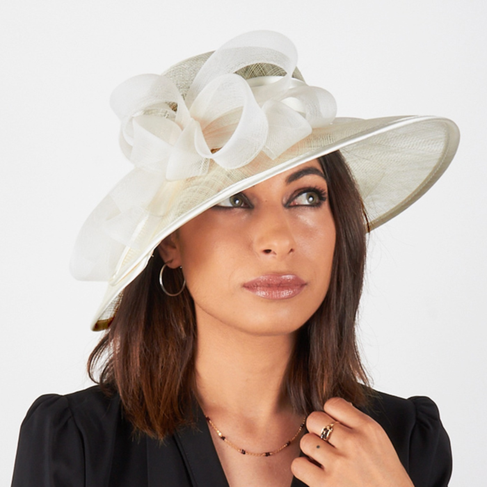 Cedar hat with a band and a large bow