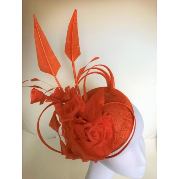 Orange Fascinator