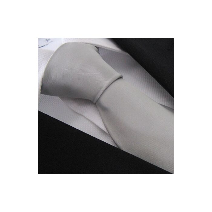 Light Silver Pianura Polyester Tie