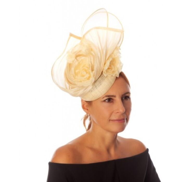 Yellow fascinator