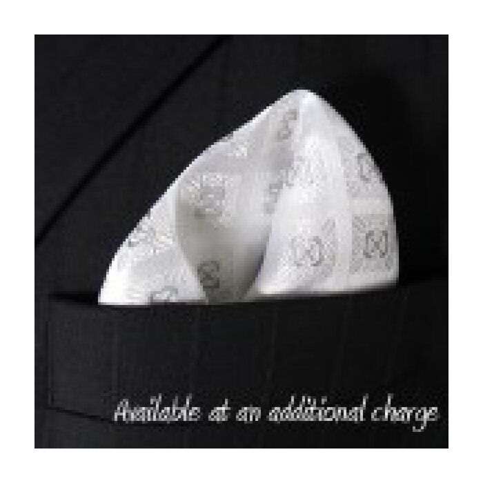 White Check Pocket Square