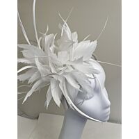 White feather fascinator