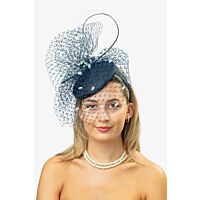 Fascinator 2523 (Navy/White)