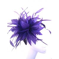 Purple  Feather Band Fascinator
