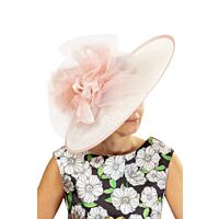 Blossom and white fascinator