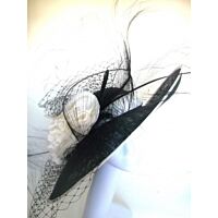 Black and Ivory Statement Piece Fascinator