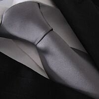 Dark Silver Pianura Polyester Tie