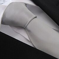 Light Silver Pianura Polyester Tie