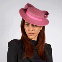 Powder Rose Miniature Fascinator Hat