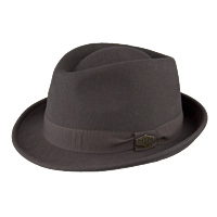 Snap Wool Felt Feodora Hat Anthracite